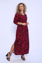 Платье женское 59205 черный/красный